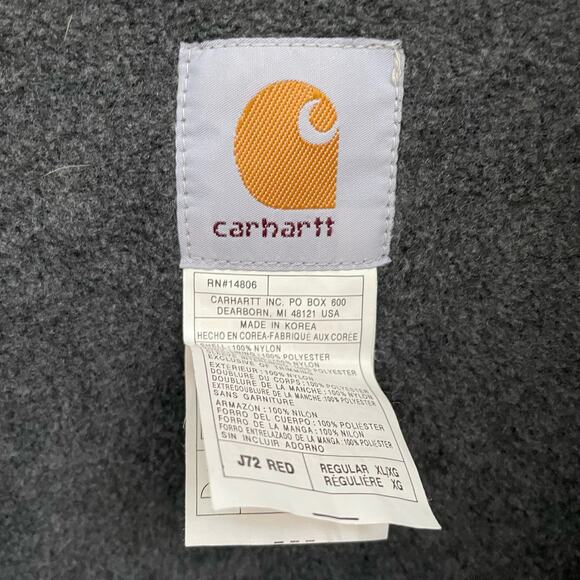 Carhartt Coat Jacket Men's Zip-Up Workwear Red Size XL Canvas Field Durable - Picture 7 of 9